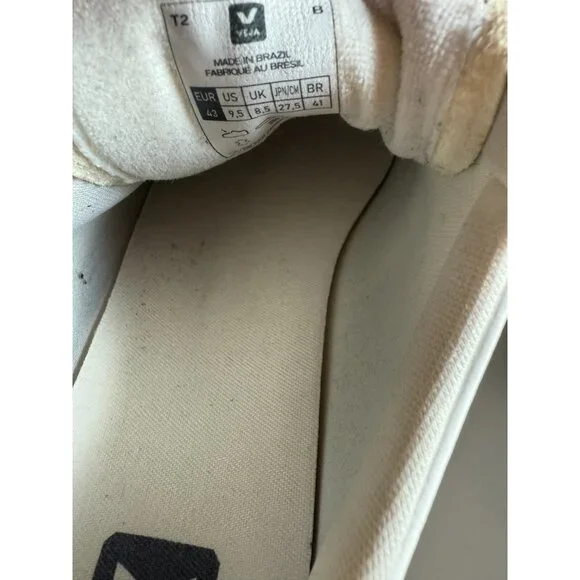 VEJA V-10 Recife White Leather Sneakers - Sustainable - Men's US 9.5 - Picture 6 of 7